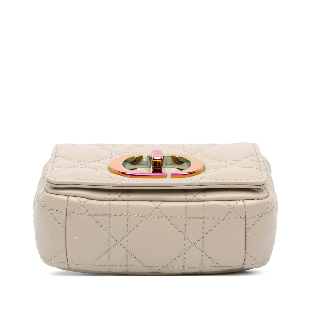 Pre-Loved Dior Micro Supple Calfskin Cannage Caro Bag - Picture 3 of 8